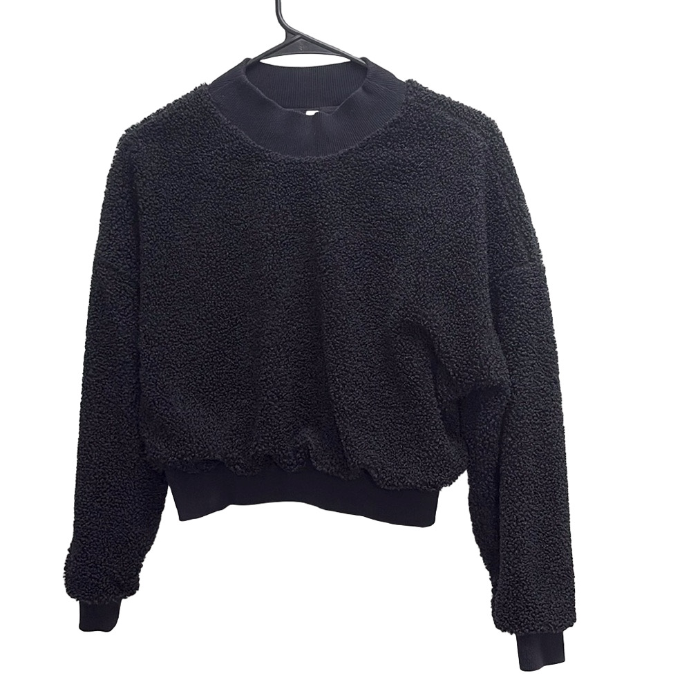Fabletics Black Sherpa Sweater XS